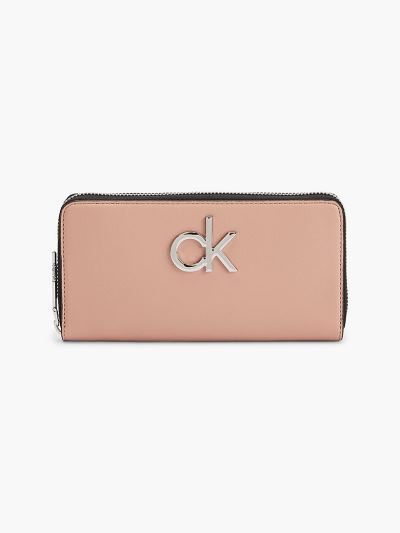 Calvin Klein Táskák & Kiegészítők HU270046 | Calvin Klein Large Zip Around Női Pénztárca Rózsaszín